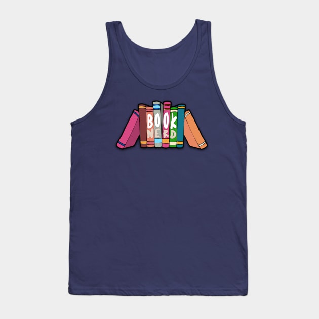 Book Nerd - Typographic Statement Design Tank Top by DankFutura